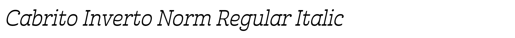Cabrito Inverto Norm Regular Italic image